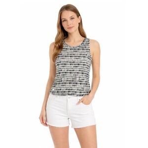 Old Navy Tank Top Black White Stripe Casual Sleeveless S Resortwear Casual 56-18
